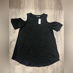Women's Gap Maternity Black Top with Cut Out Shoulders-‎ Size S- NWT